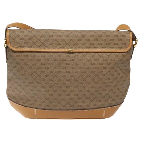 GUCCI Micro GG Supreme Shoulder Bag PVC Beige Gold - Picture 3 of 16